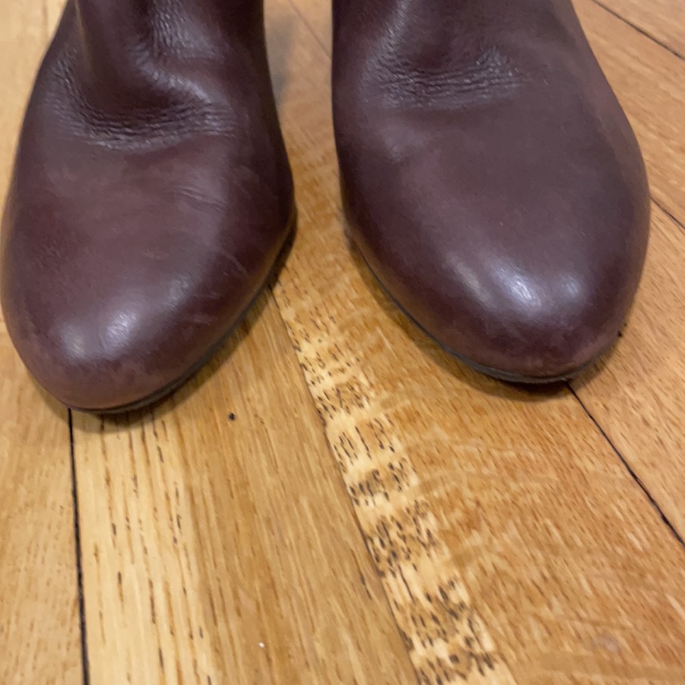Circa Joan & David Leather Brown Heeled Boots, sz 10M - Picture 3 of 10